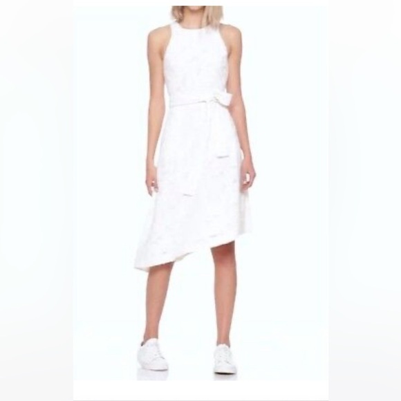 NWT Banana Republic Dress Floral Asymmetrical Fit Flare Wedding Party Texture 2 - Picture 11 of 12